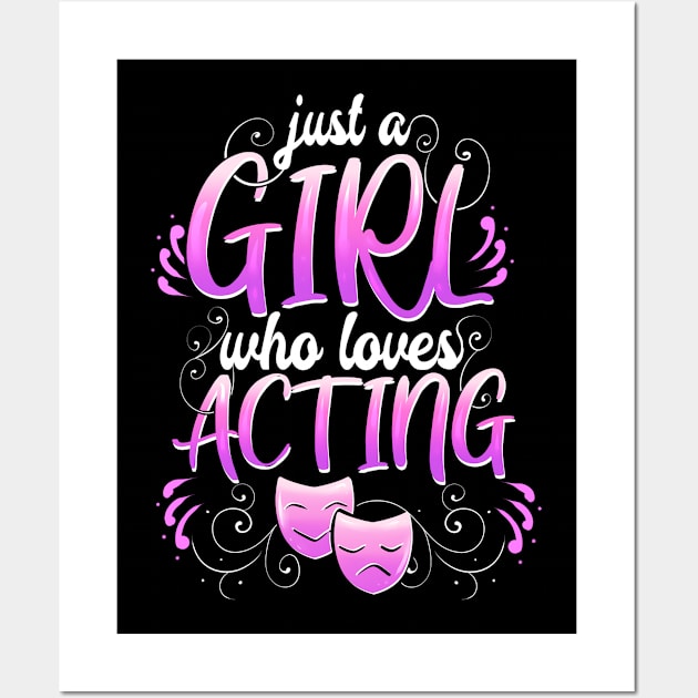 Theatre Girl Acting  Broadway Musicals Theater Wall Art by ChrisselDesigns